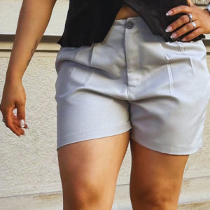 Short tiro alto Gris Perla